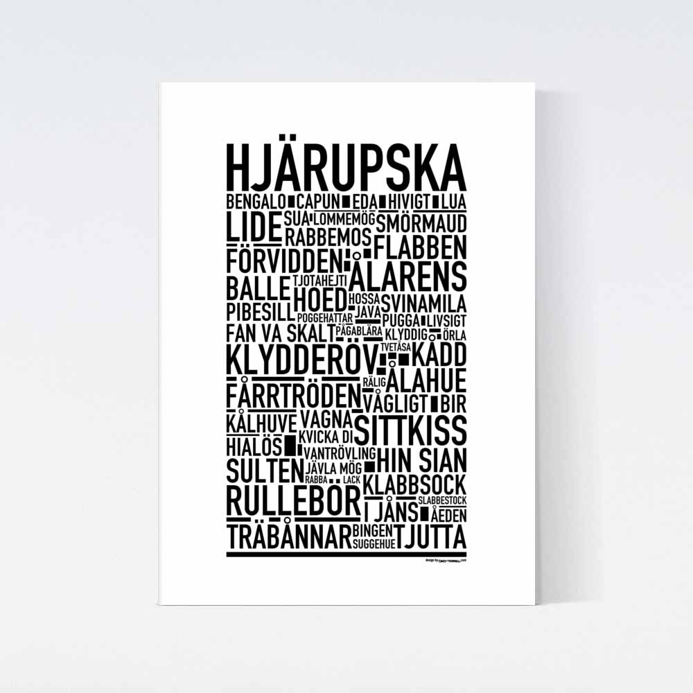 Hjärupska Dialekt Text Poster