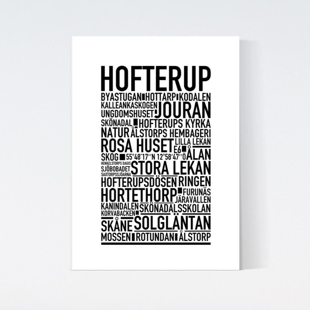 Hofterup Text Poster