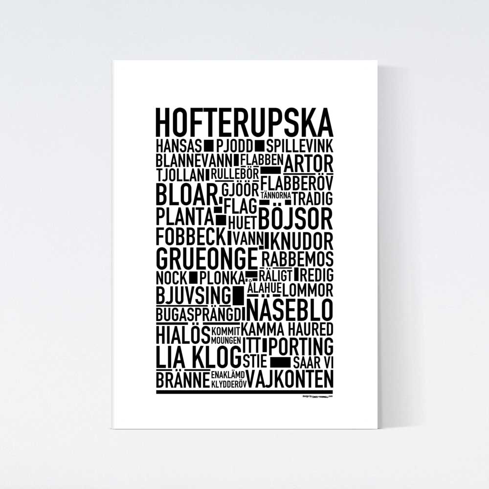Hofterupska Dialekt Text Poster