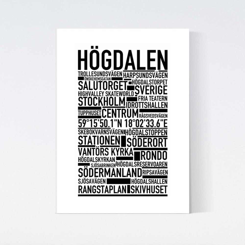 Högdalen Text Poster