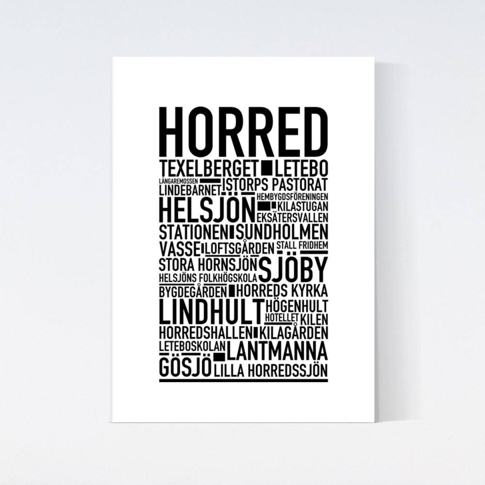 Horred Text Poster