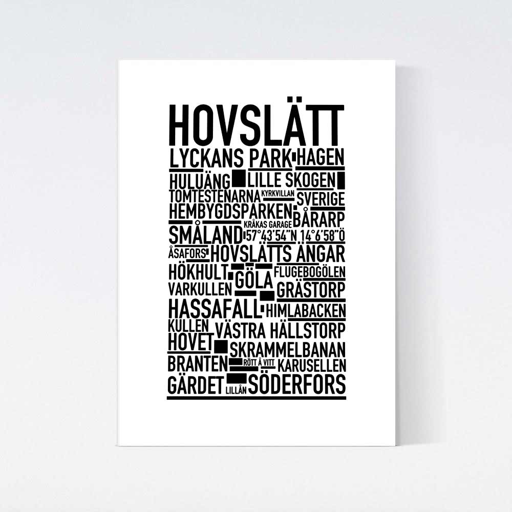 Hovslätt Text Poster