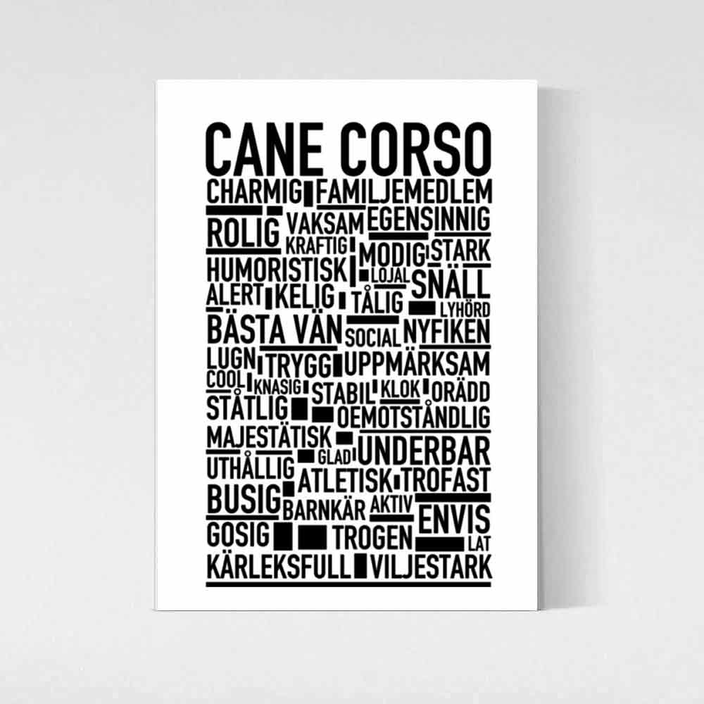 Cane Corso Text Poster