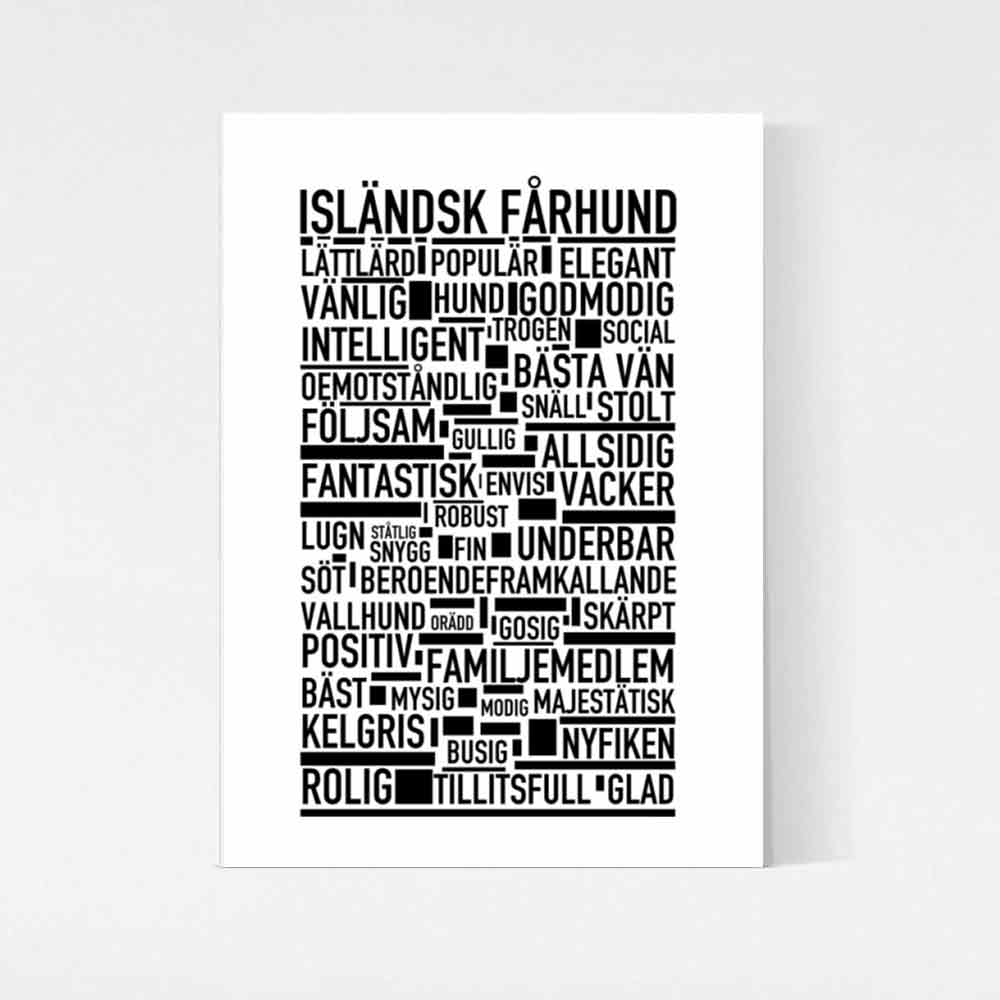 Isländsk Fårhund Text Poster