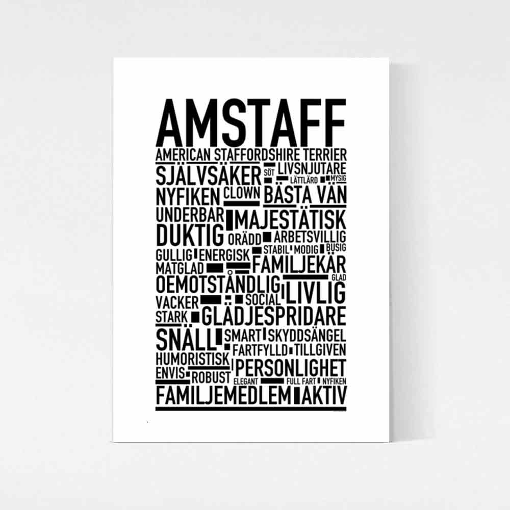 Amstaff Text Poster