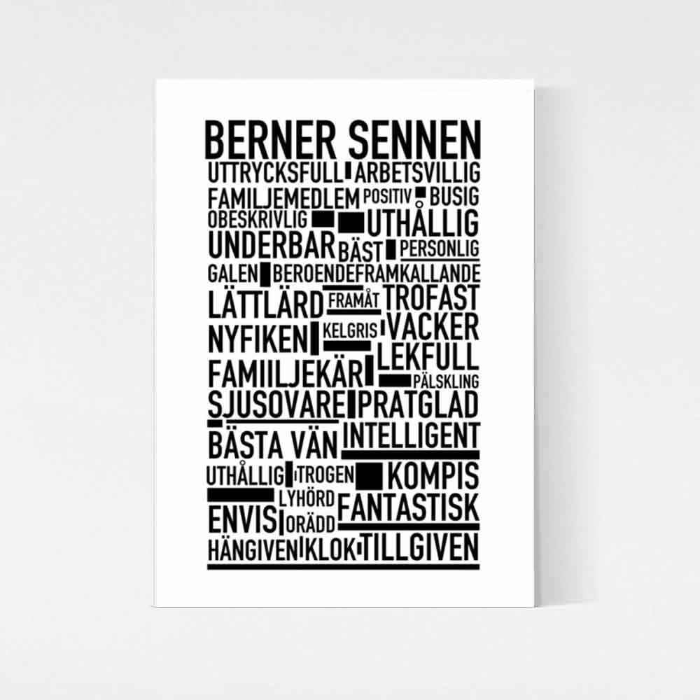 Berner Sennen Text Poster