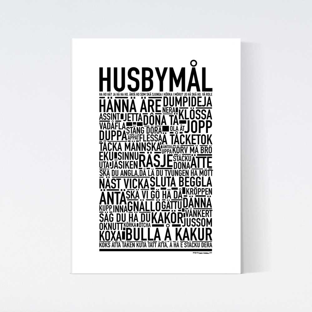 Husbymål Dialekt Text Poster
