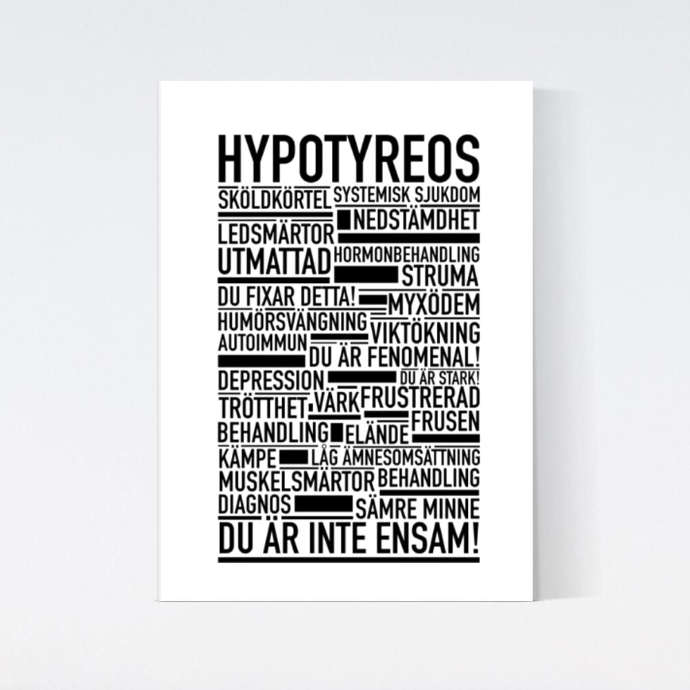 Hypotyreos Text Poster