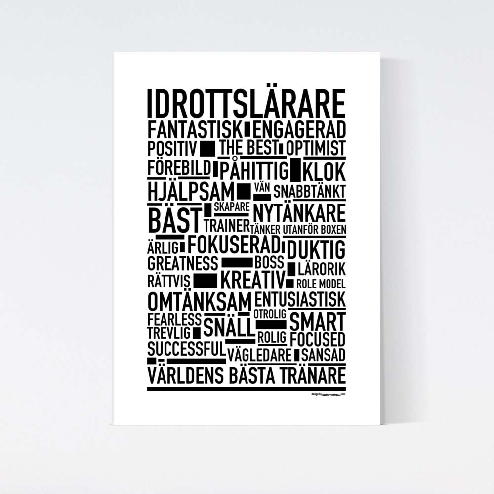 Idrottslärare Text Poster