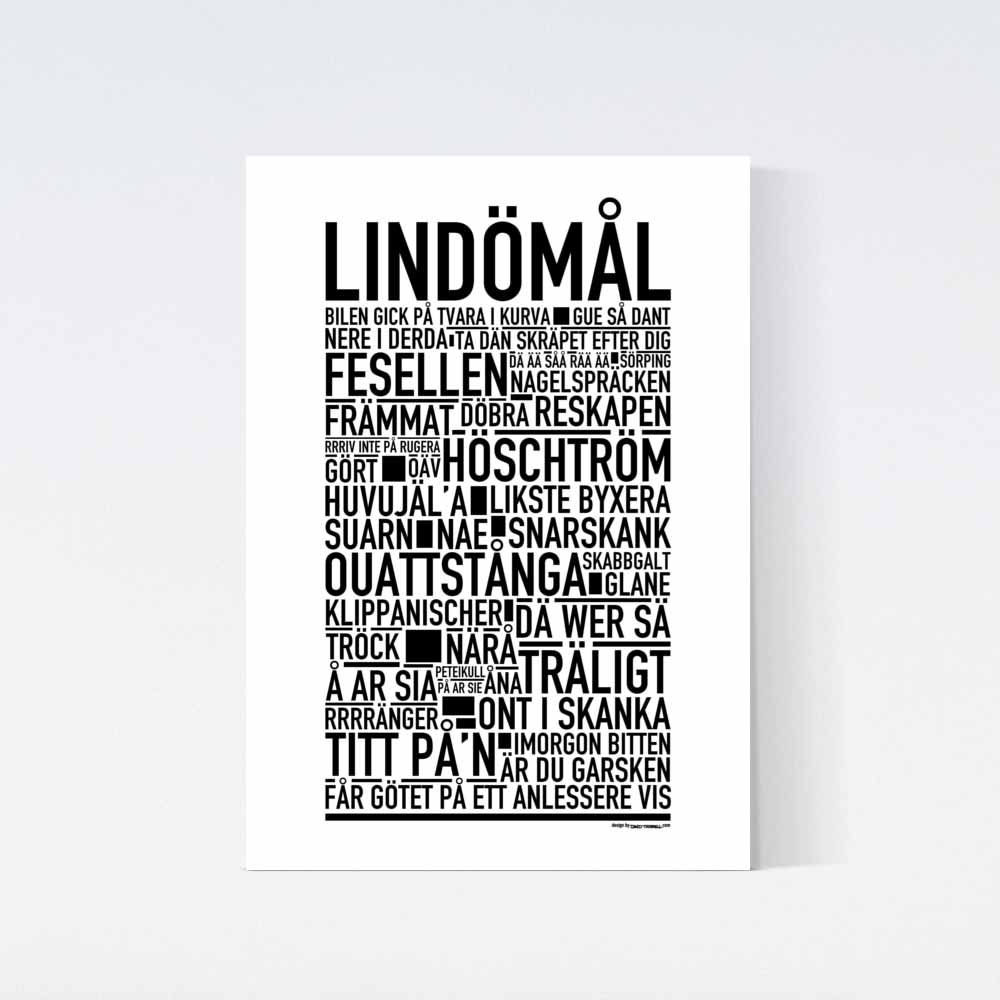 Lindömål Dialekt Text Poster