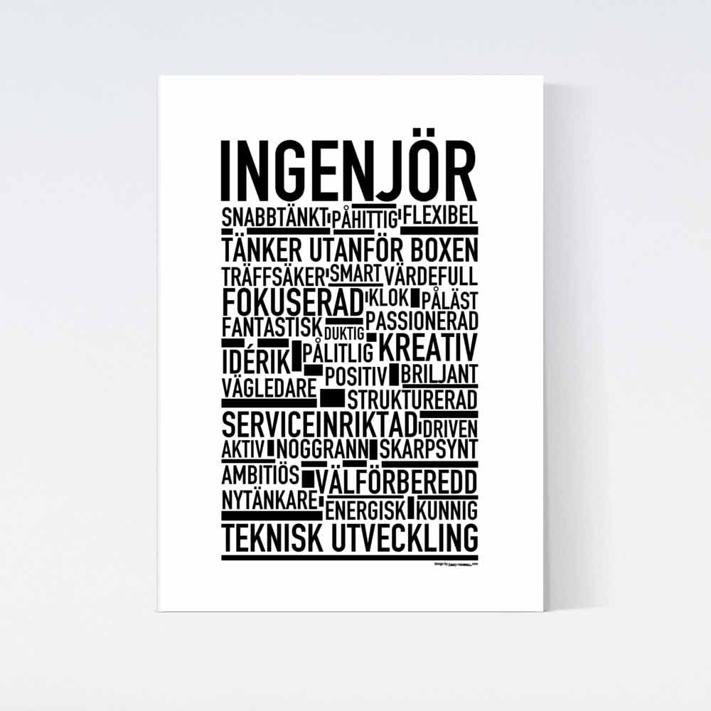 Ingenjör Text Poster