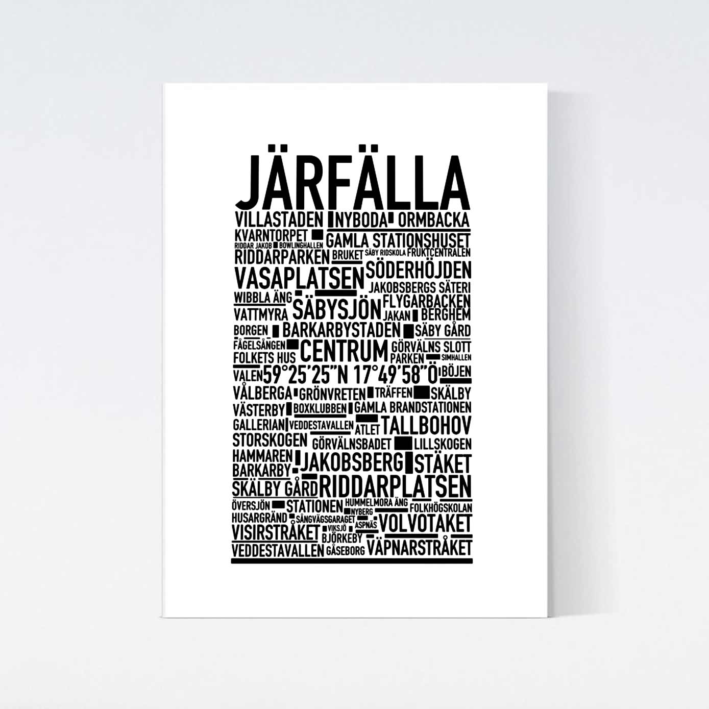 Järfälla Text Poster