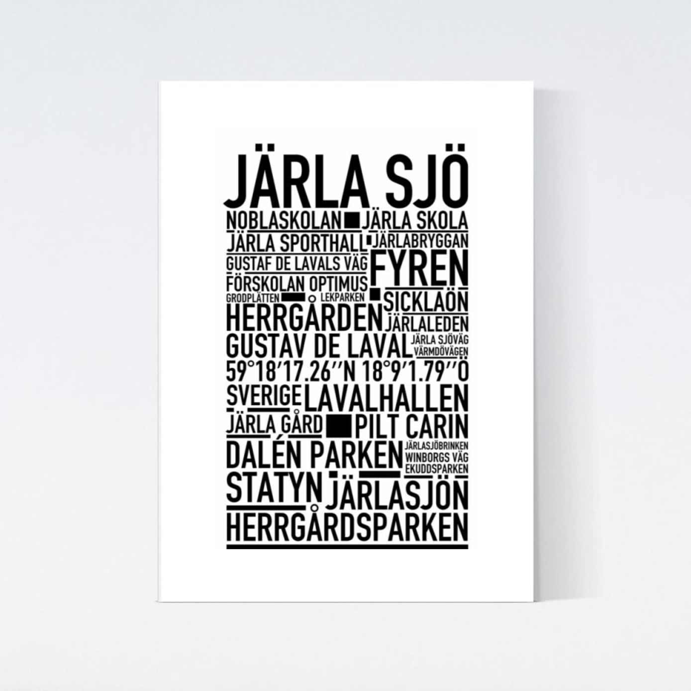Järla Sjö Text Poster