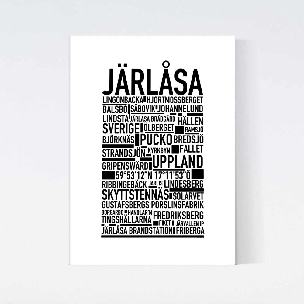 Järlåsa Text Poster