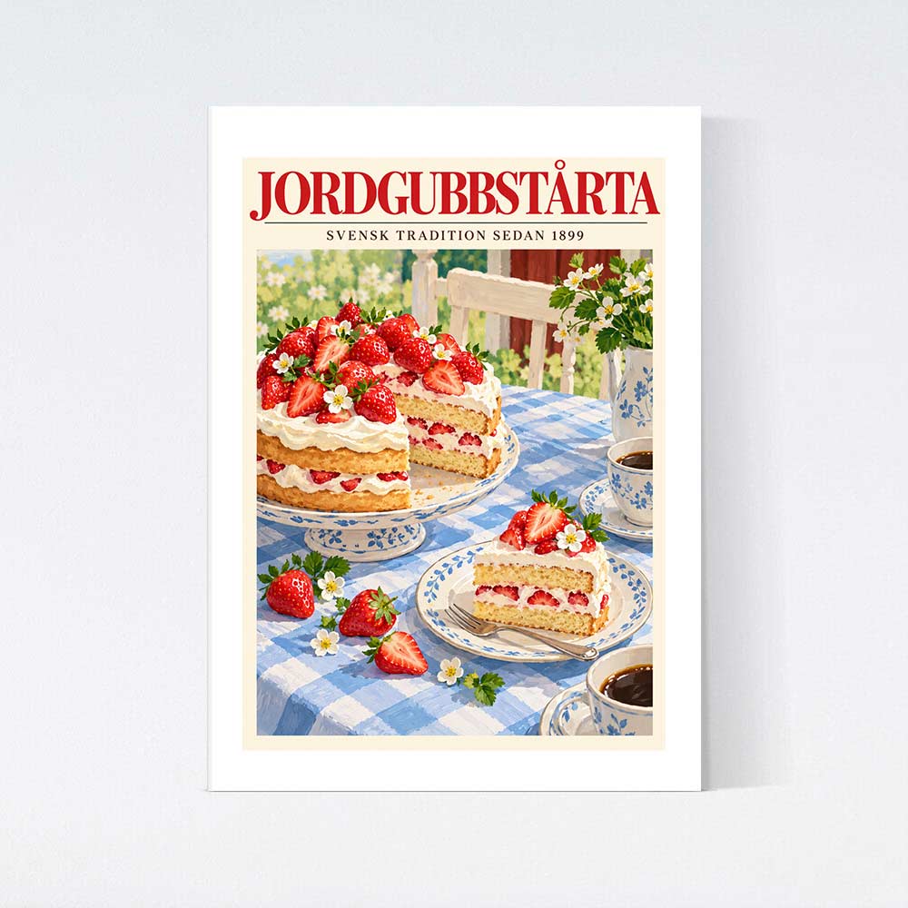 Svensk Jordgubbstårta Poster