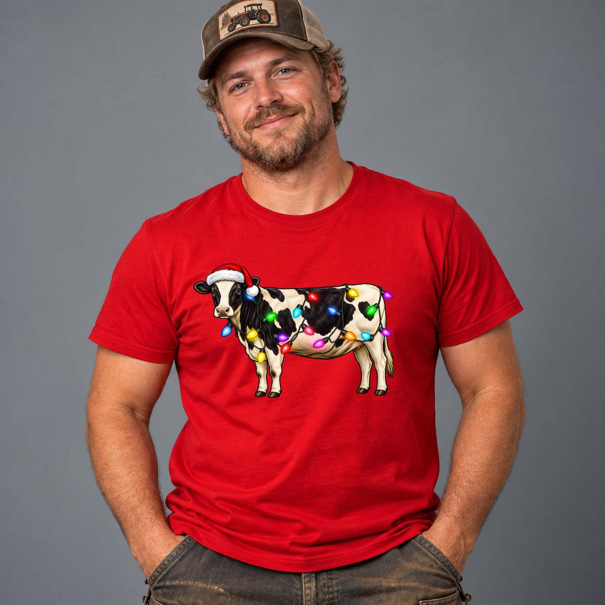 Kossa Med Julbelysning T-shirt