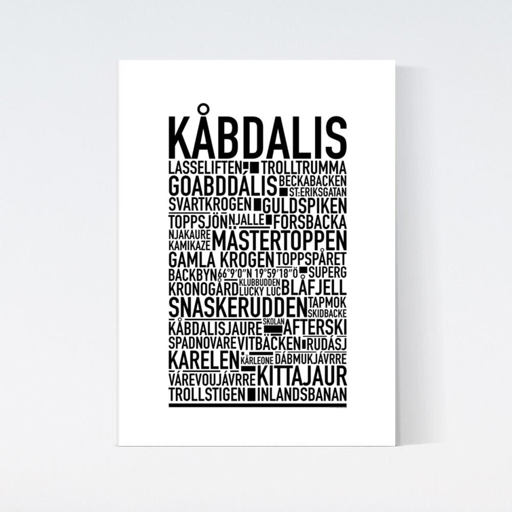 Kåbdalis Text Poster
