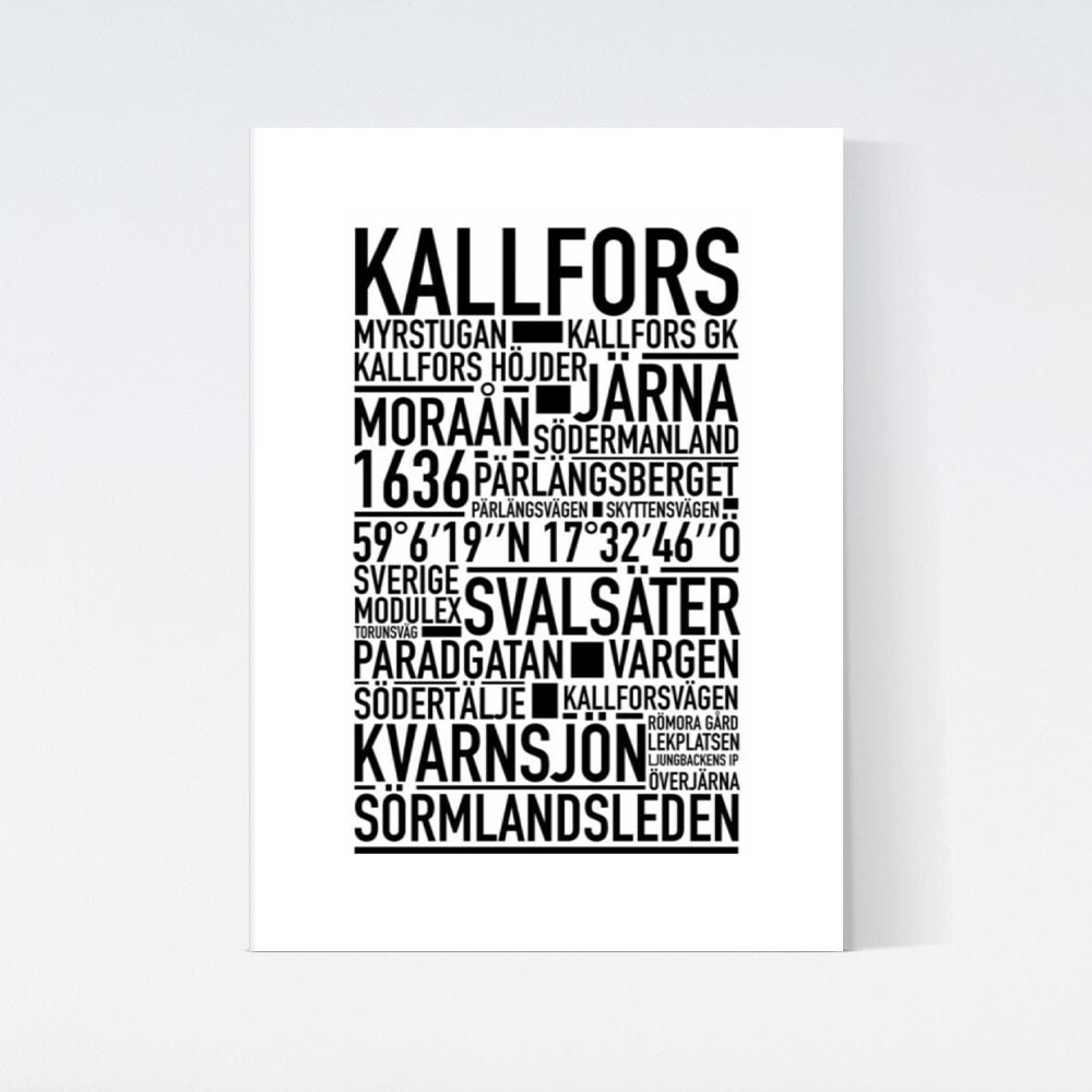 Kallfors Text Poster