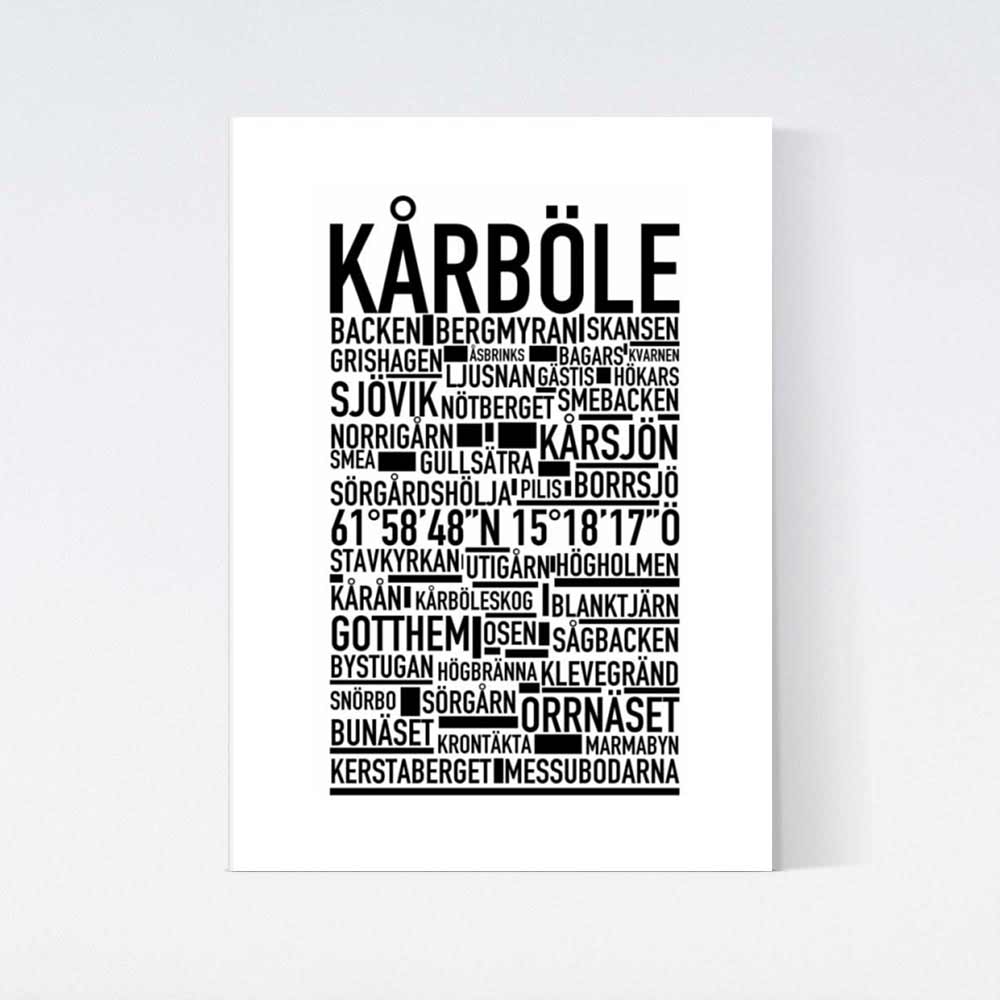 Kårböle Text Poster