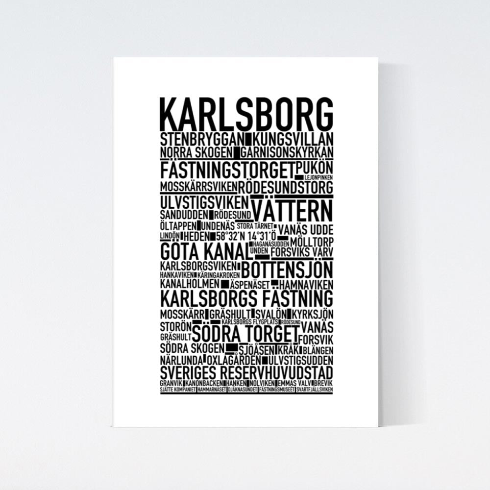 Karlsborg Text Poster