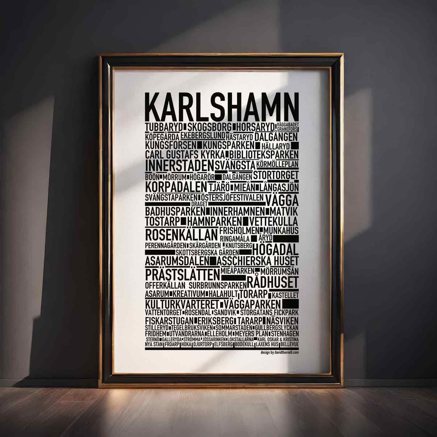 Karlshamn Text Poster