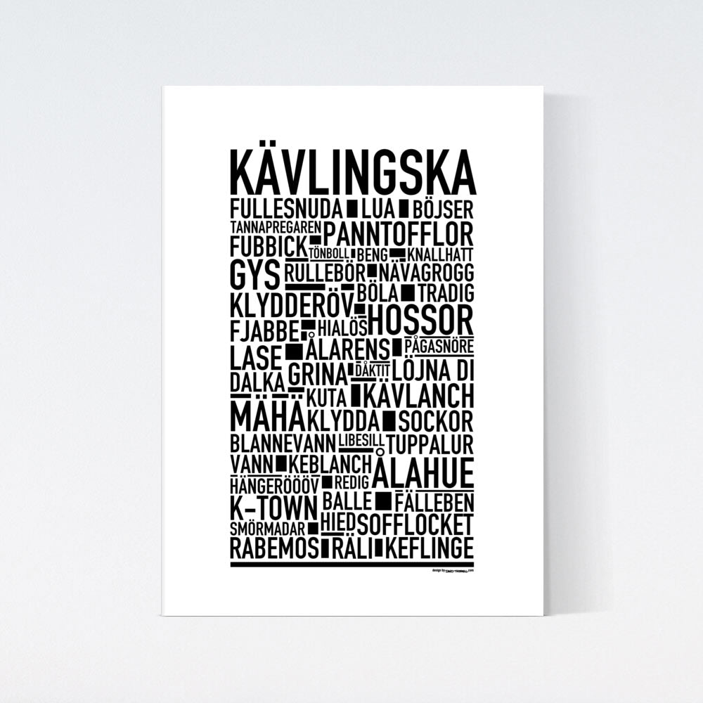Kävlingska Dialekt Text Poster