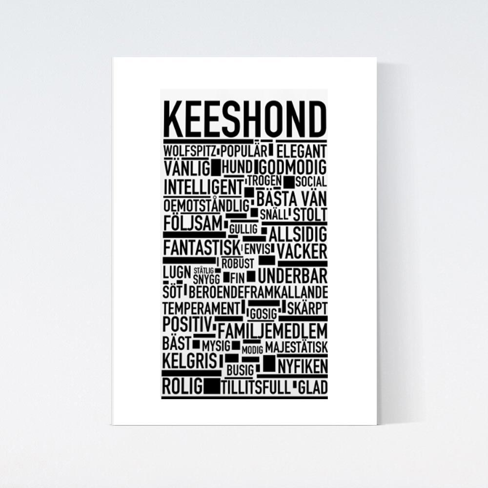 Keeshond Text Poster