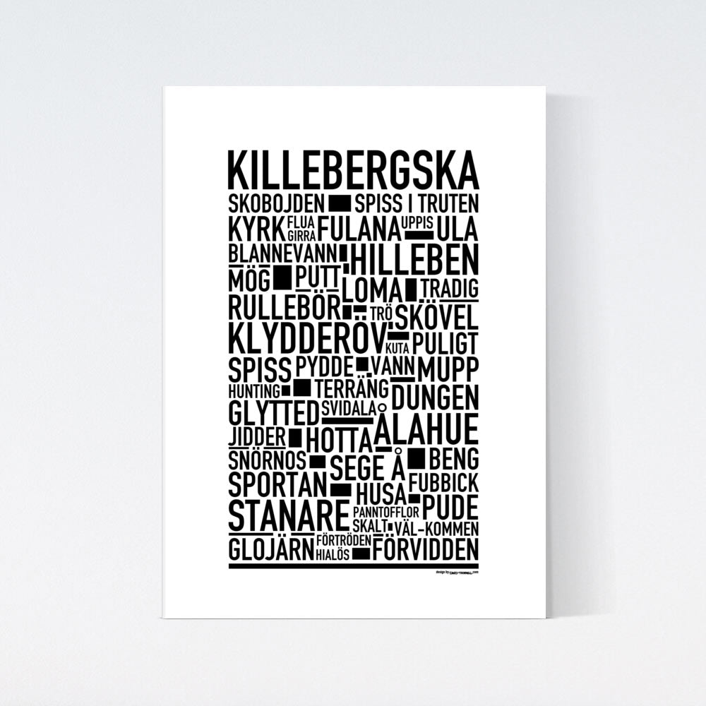 Killebergska Dialekt Text Poster