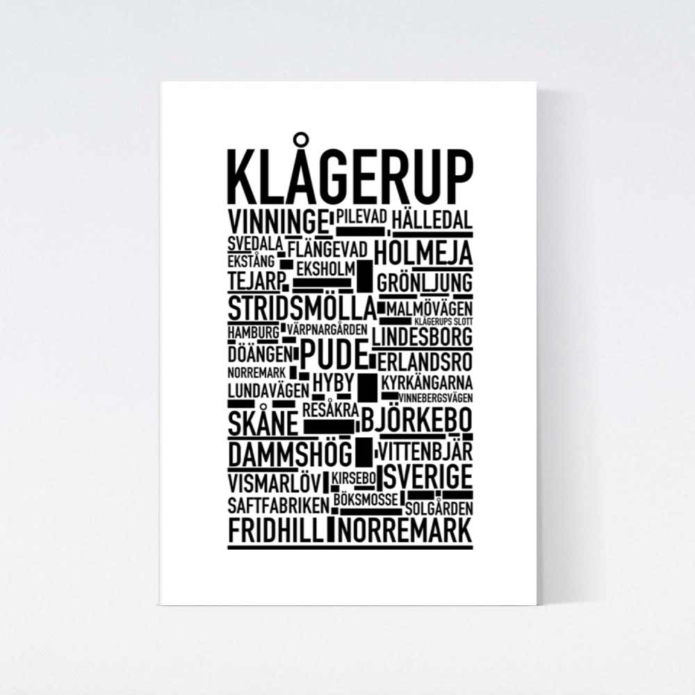 Klågerup Text Poster