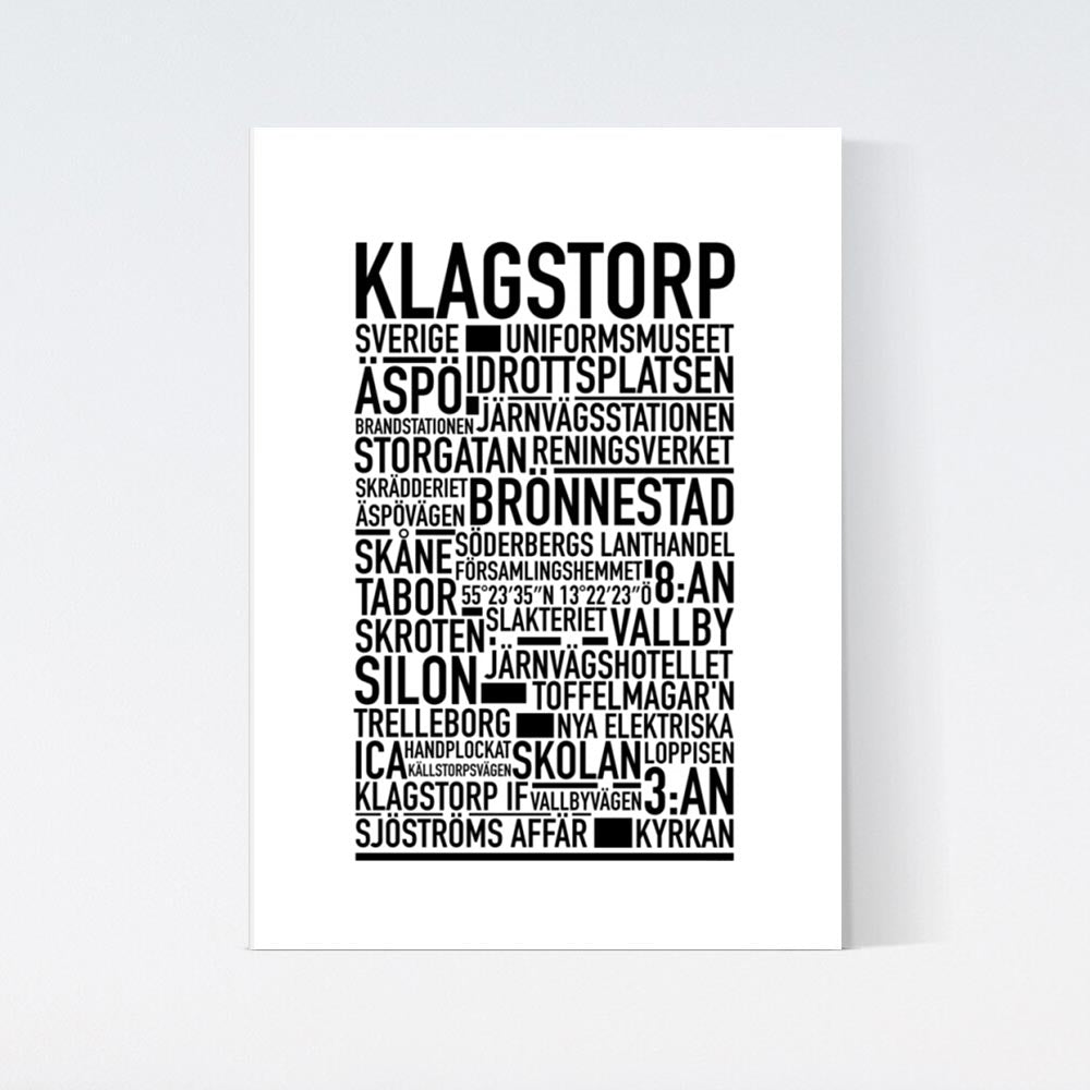 Klagstorp Text Poster