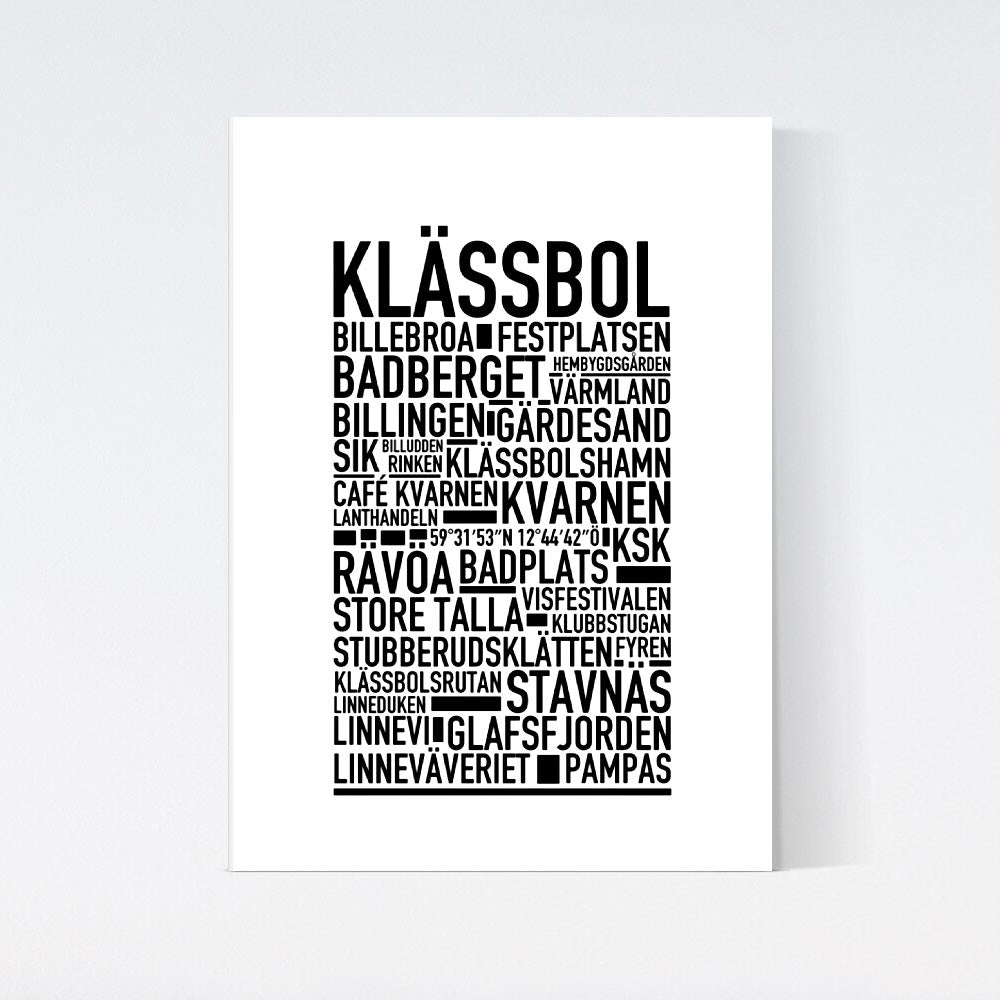 Klässbol Text Poster