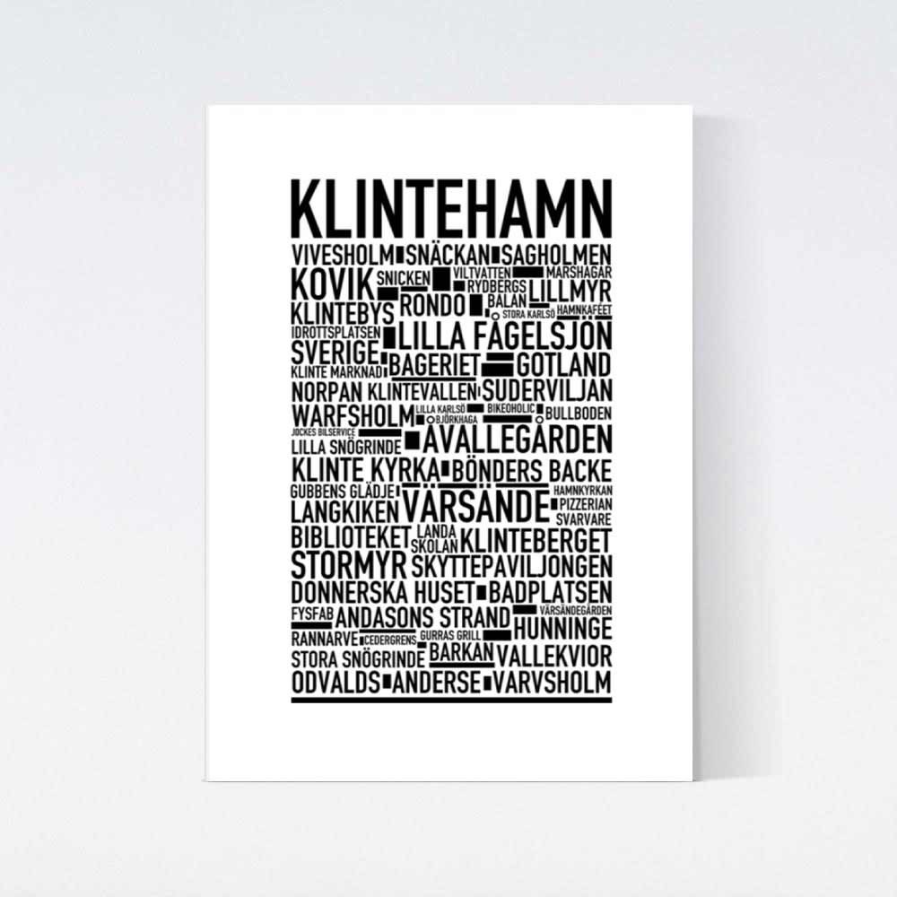 Klintehamn Text Poster