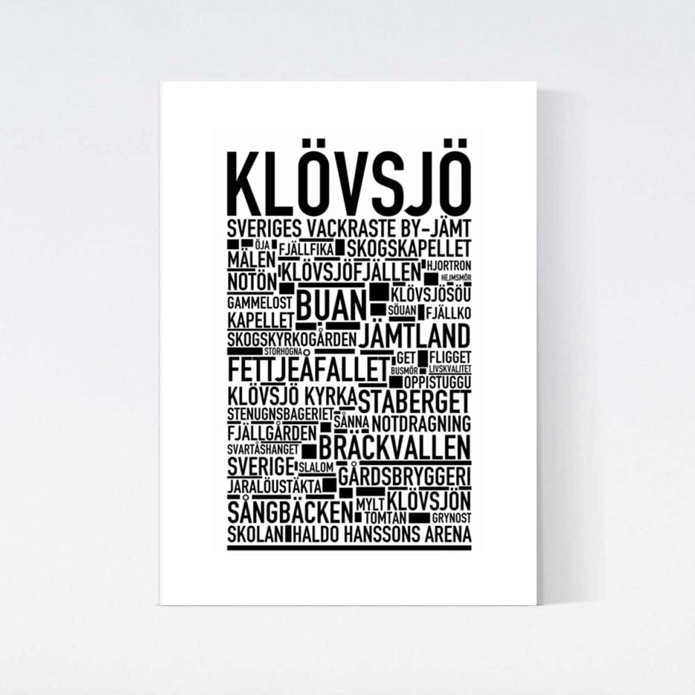 Klövsjö Text Poster