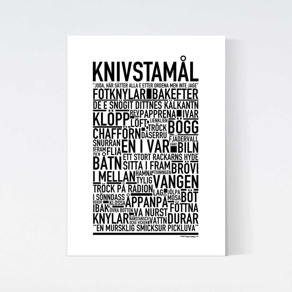 Knivstamål Dialekt Text Poster