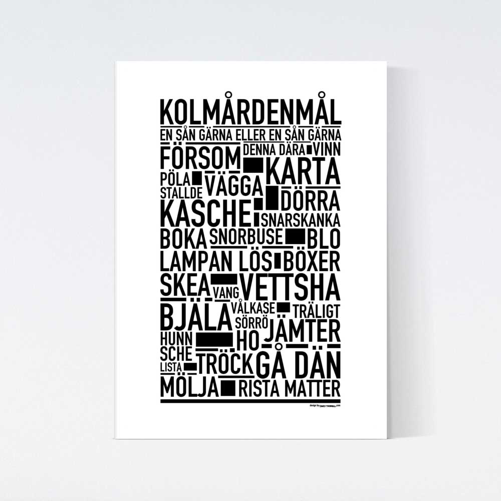 Kolmårdenmål Dialekt Text Poster