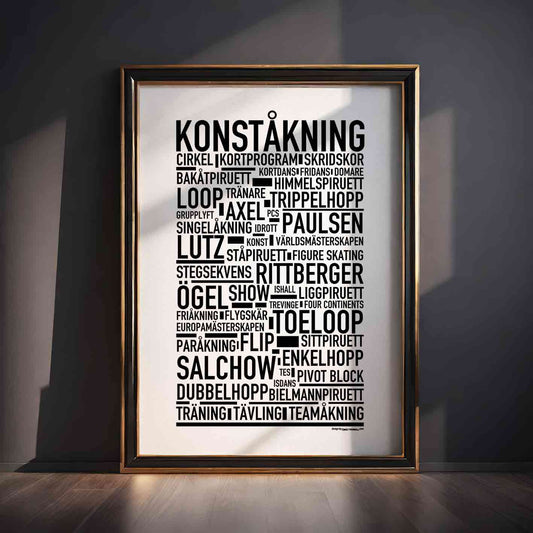 Konståkning Text Poster