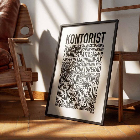 Kontorist Text Poster
