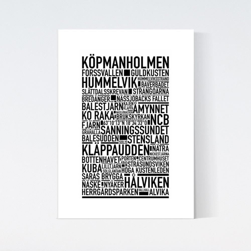 Köpmanholmen Text Poster