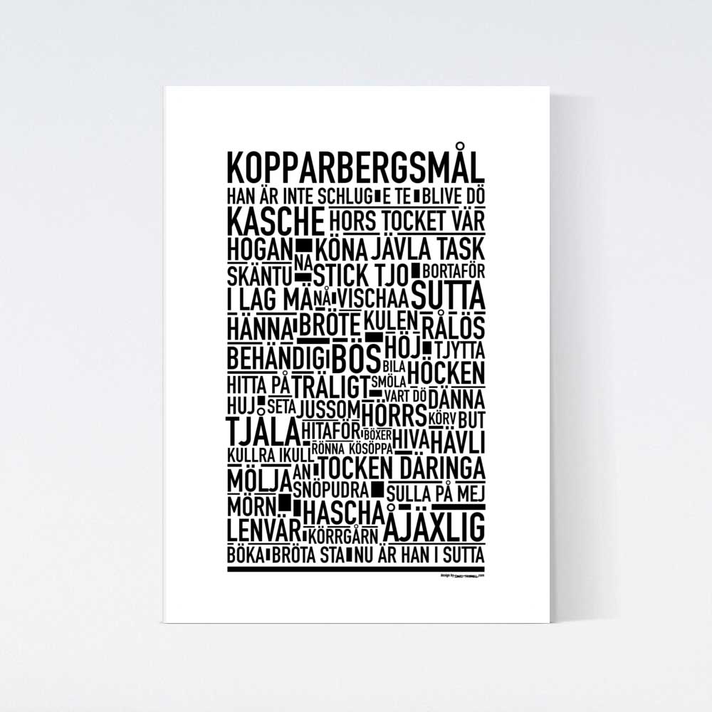 Kopparbergsmål Dialekt Text Poster