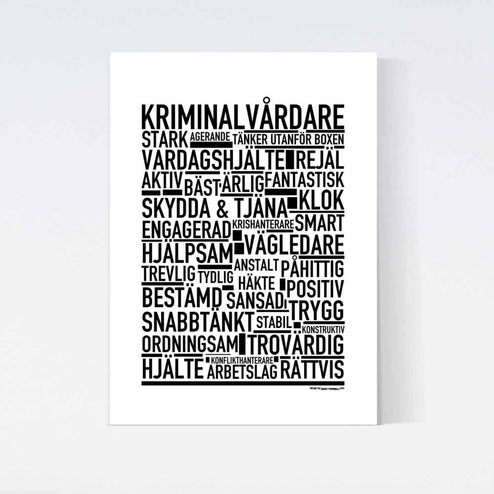 Kriminalvårdare Text Poster