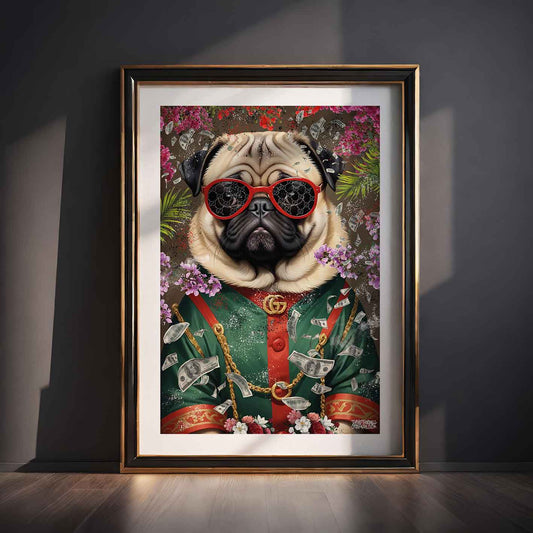 Bossy Pug Poster
