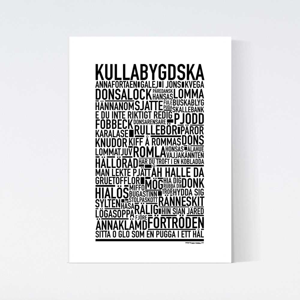 Kullabygdska Dialekt Text Poster