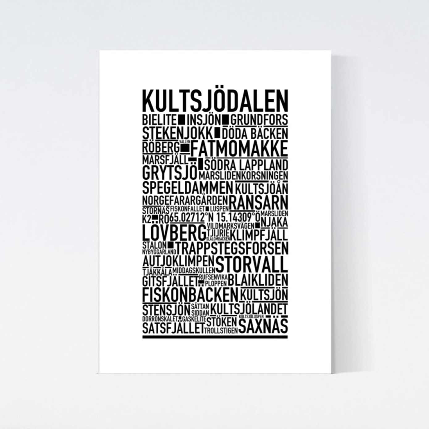 Kultsjödalen Text Poster