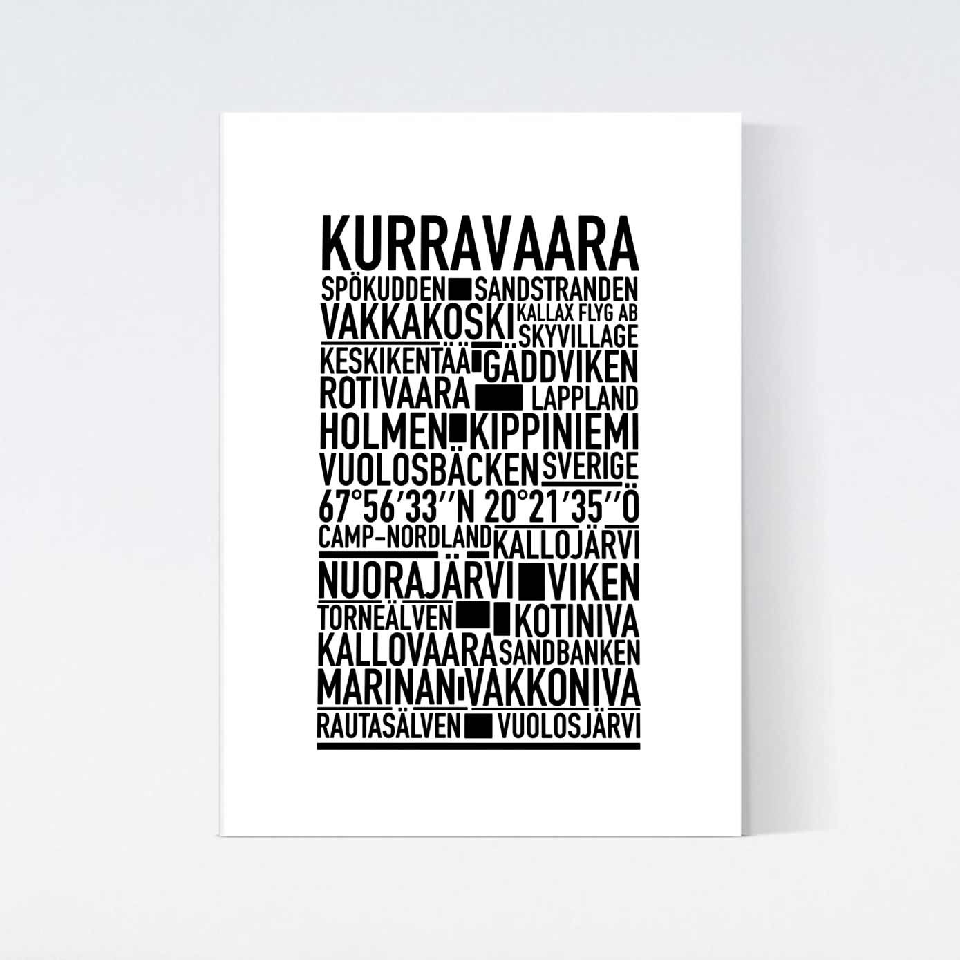 Kurravaara Text Poster