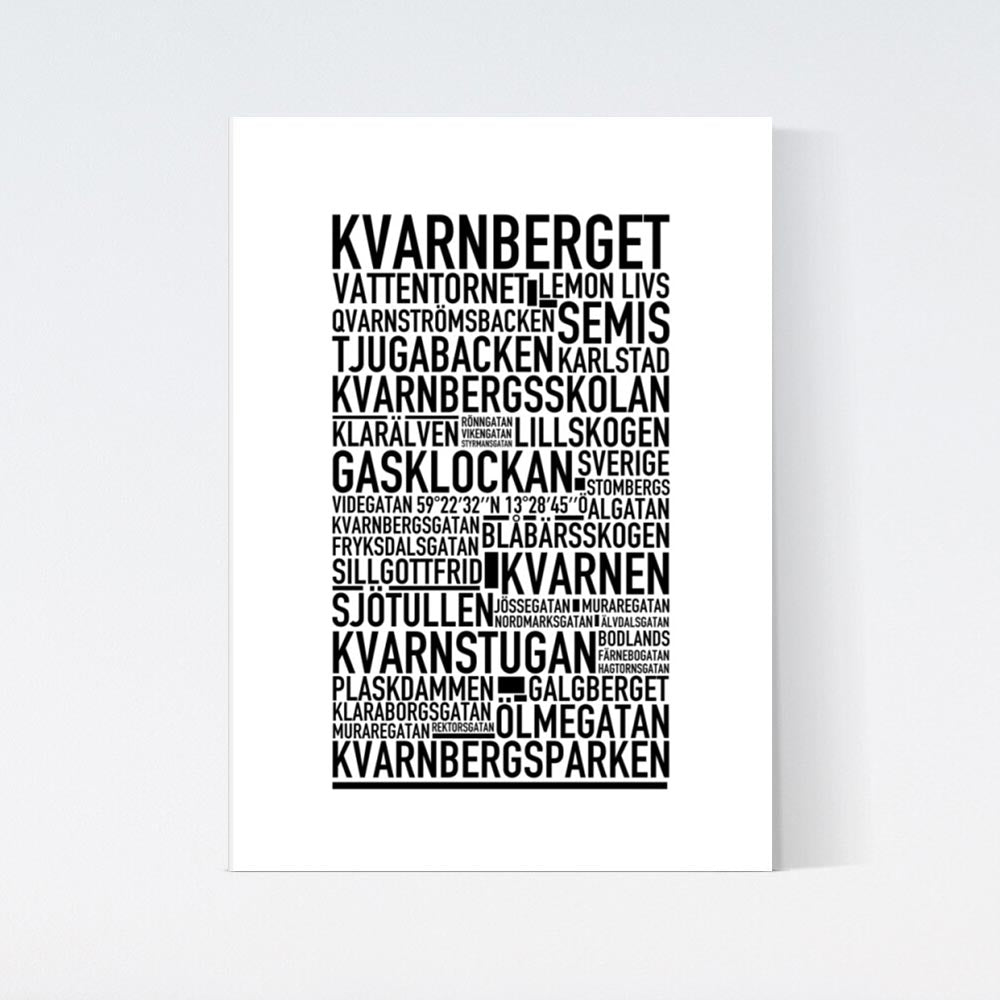 Kvarnberget Text Poster