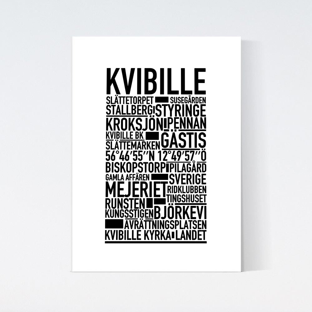 Kvibille Text Poster