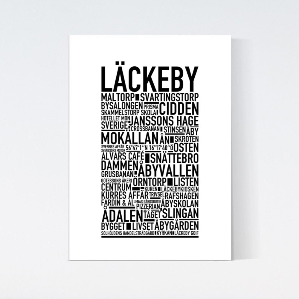 Läckeby Text Poster