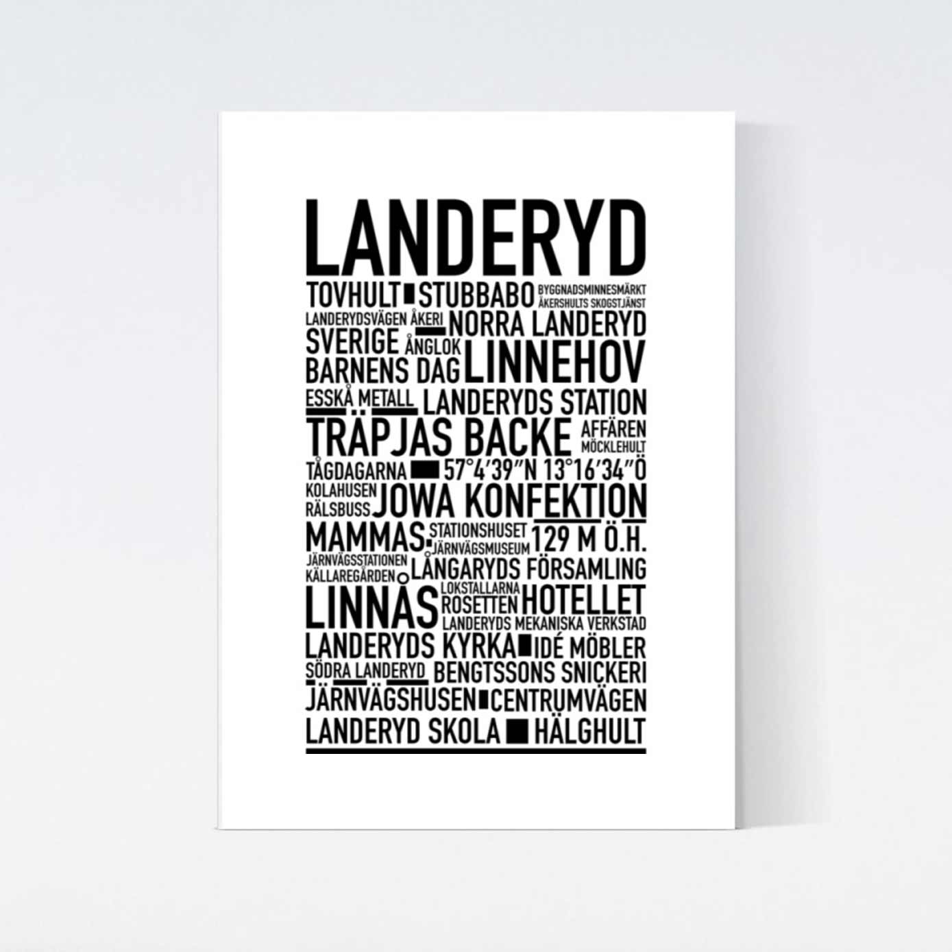 Landeryd Text Poster