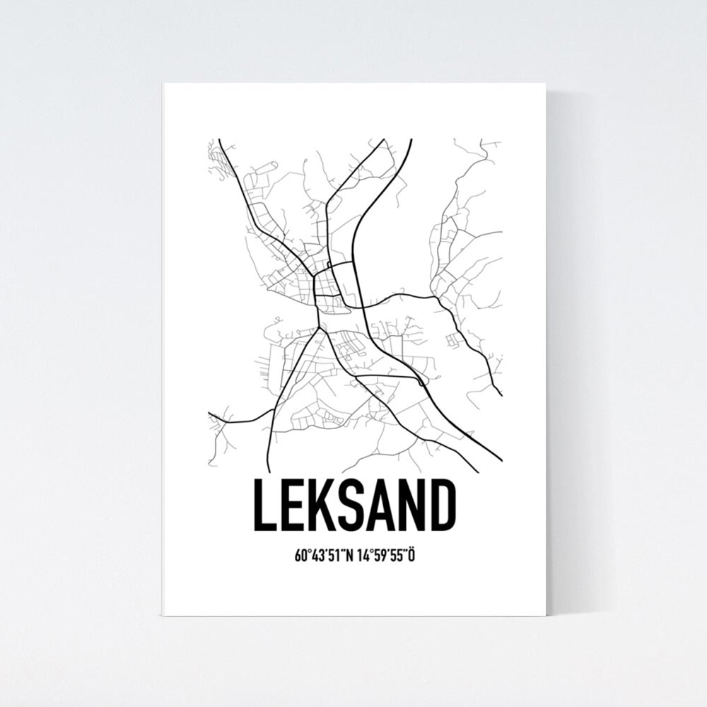 Leksand Karta Poster