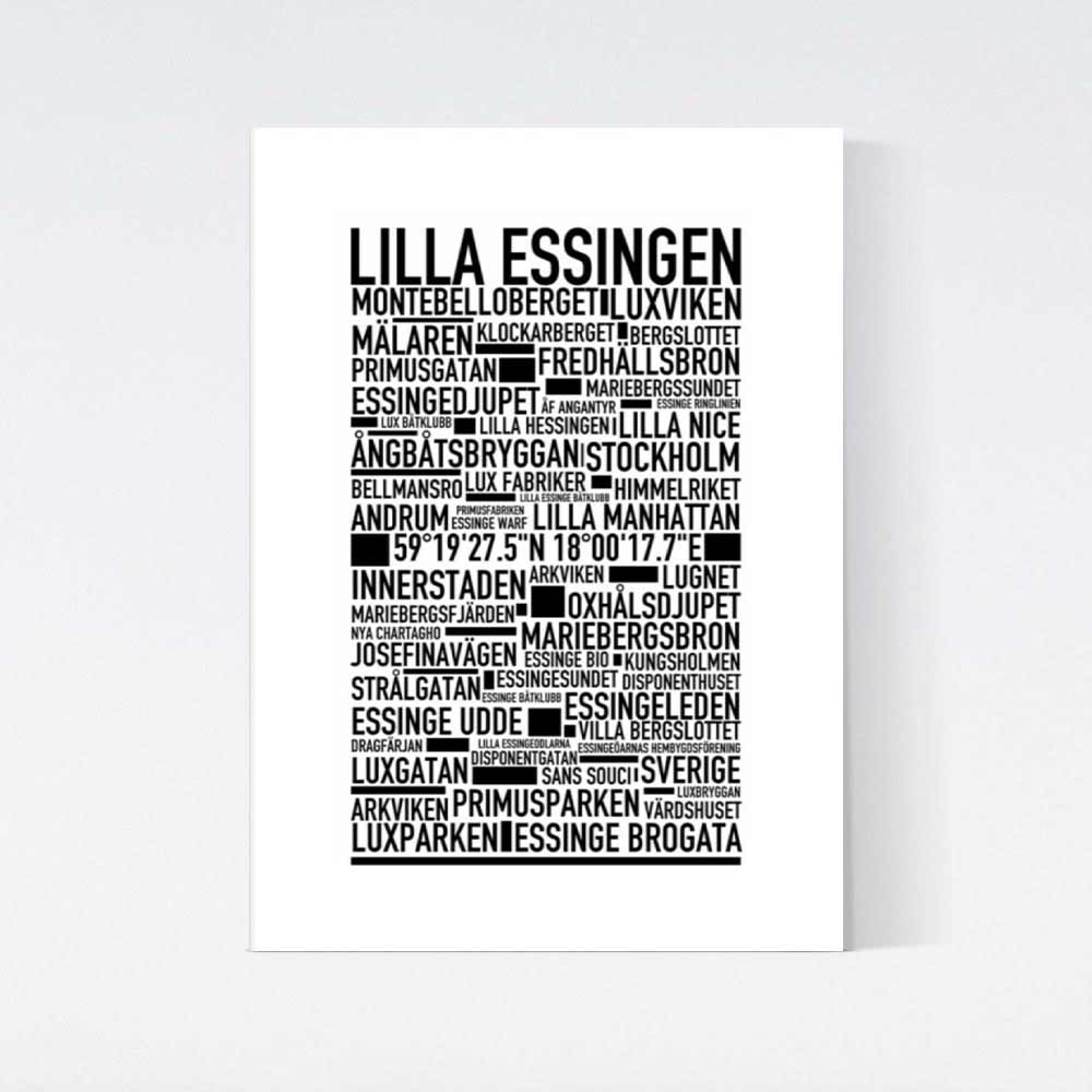 Lilla Essingen Text Poster